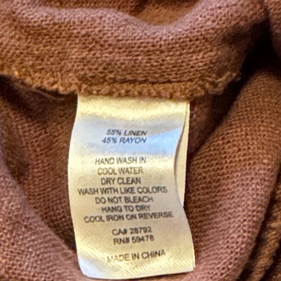 House of Harlow 1960 Chocolate Linen Cargo Pants - Picture 3 of 5